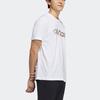 Adidas Мужская спортивная футболка прямого кроя с принтом логотипа Neo, белая GP4877