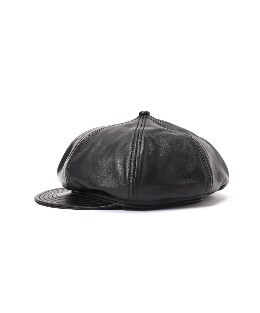 Кепка газетчика Schott из кожи, мужская, размер L, 010, черный, 782-5974006