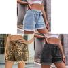 Denim Shorts For Women With Elastic Waistband And Pockets Summer Streetwear Style