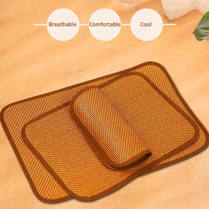 1шт охлаждающая подставка для кошек и щенков тканая кровать удобная для питомцев новая спальная подушка натуральная летняя кровать коврик ротанг