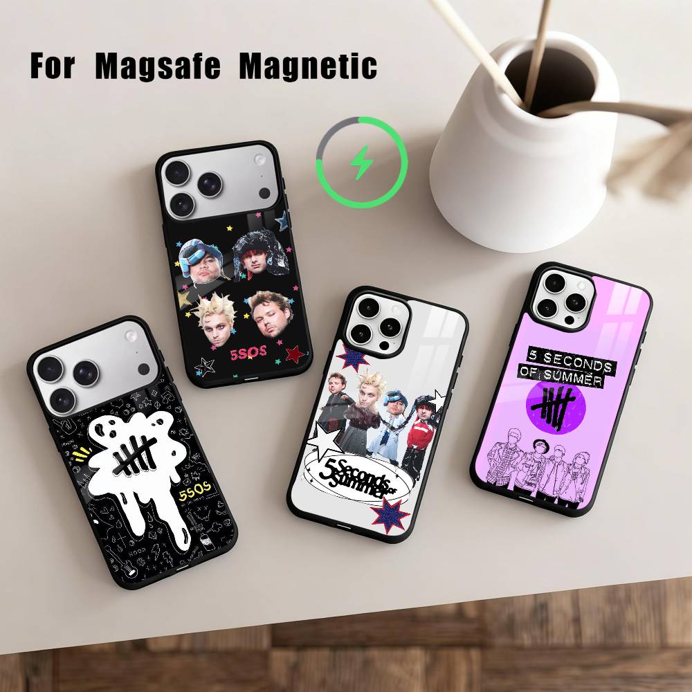 Чехол для телефона 5 Seconds of Summer 5SOS для iPhone 17, 16, 15, 14, 13, 12, 11 Plus, Pro Max Магнитный для беспроводной зарядки Magsafe
