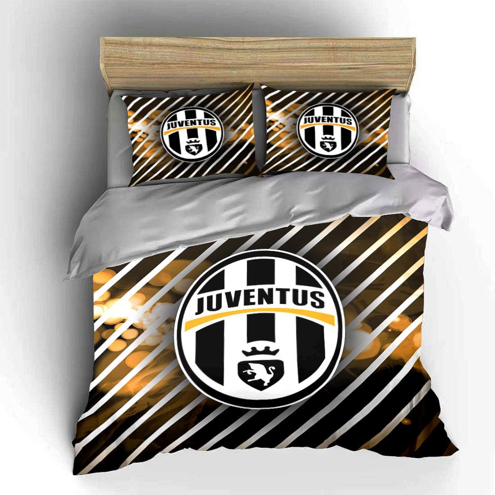 Juventus Striped Bedding Set Bedding Duvet Cover Set Duvet Cover Pillowcases (1 * Duvet Cover 2 * Pillowcases, without duvet insert)