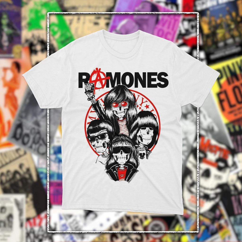 The Ramones Band Punk Rock 50th Anniversary Unisex Women T Shirt Unisex Cotton Short Sleeve Y2k Oversized Vintage Tees Popular Tops
