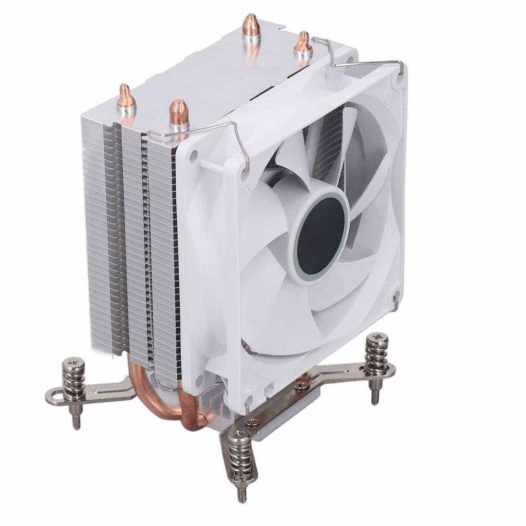 Вентилятор охлаждения ЦП 3,54 дюйма 2 тепловые трубки 3-контактный 12 В постоянного тока 2000 об/мин Гидравлический подшипник Воздушный кулер ЦП с задней пластиной для Intel 775