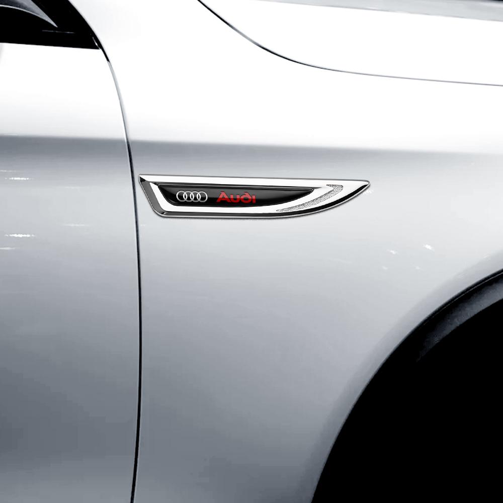 New 3D Metal Car Enblem Side Fender Body Sticker Auto Decoration Accessorie For T SLINE A3 8P S3 A4 B8 B7 A6 C6 A5 Q3 Q5 Q7 A2 A8