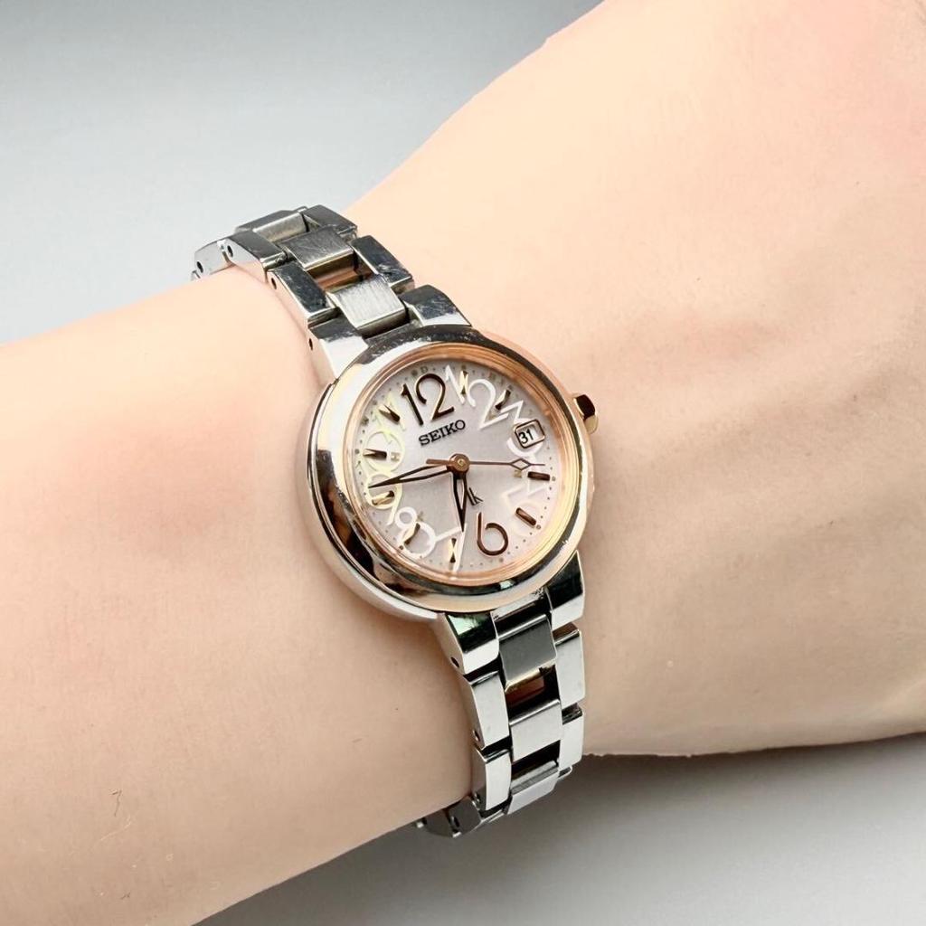 [USED] Seiko Lukia Radio-Controlled Solar Watch 1B22-0AK0 with Arabic Characters