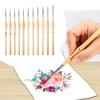 11Pcs Fine Detail Paint Brushes Miniature Brushes for Acrylic Watercolor Gouache Oil Face Painting Scale Model Figurines