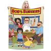 Уютное одеяло с принтом 'Cozy Bobs Funny B-Burgers' Товар для фанатов Декоративное для дома Пледы Ультрамягкий флис для путешествий