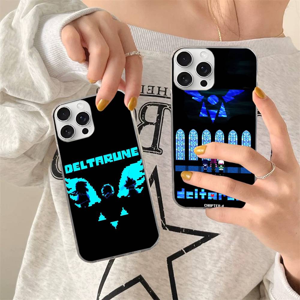 Чехол для телефона D-Deltarune Ralsei для iPhone 16 15 11 12 13 14 17 Pro Max Plus Серебристый Сатиновый Чехол Funda