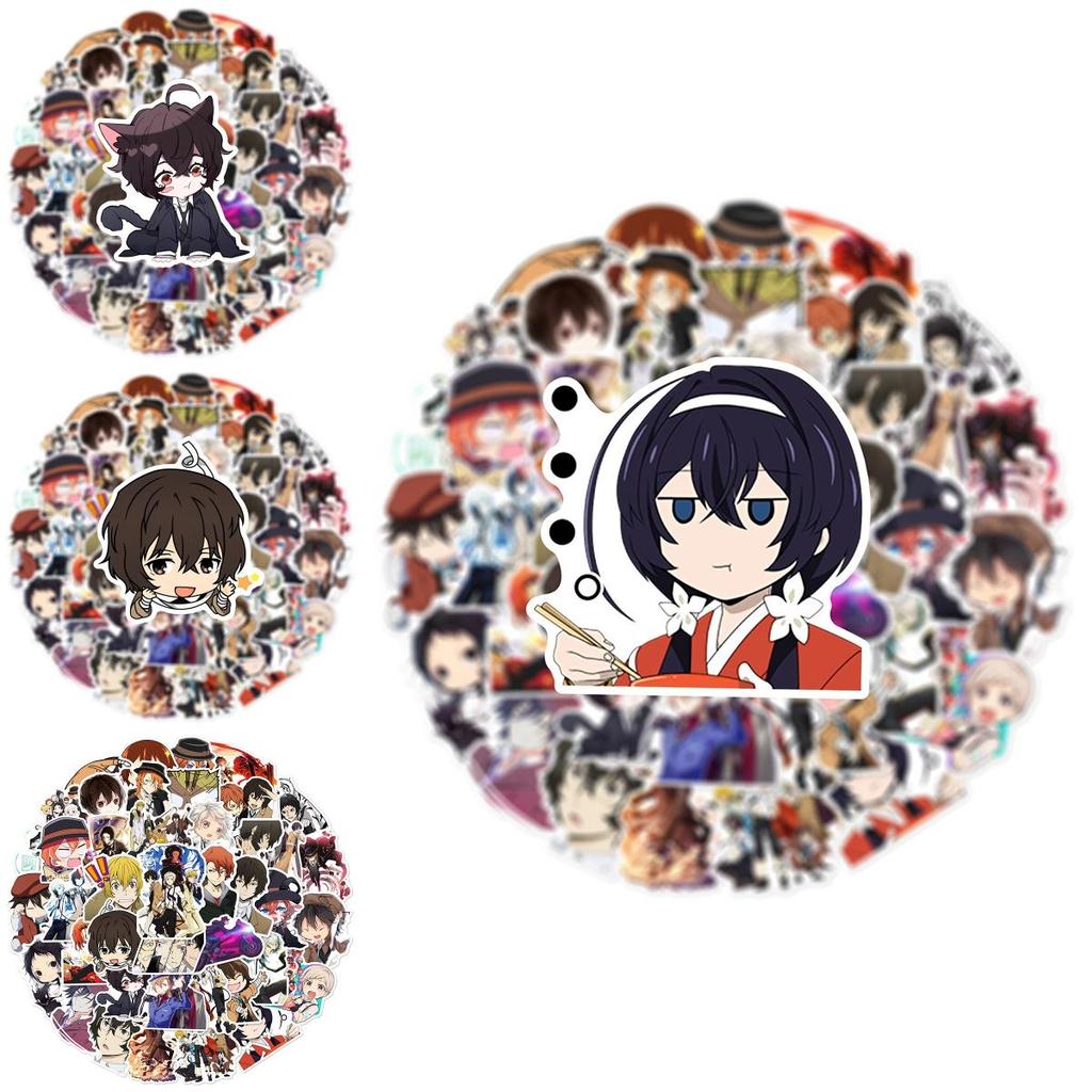 50 шт. Наклейки Bungo Stray Dogs Многоразовый Декор Для Ноутбука Чемодана Граффити