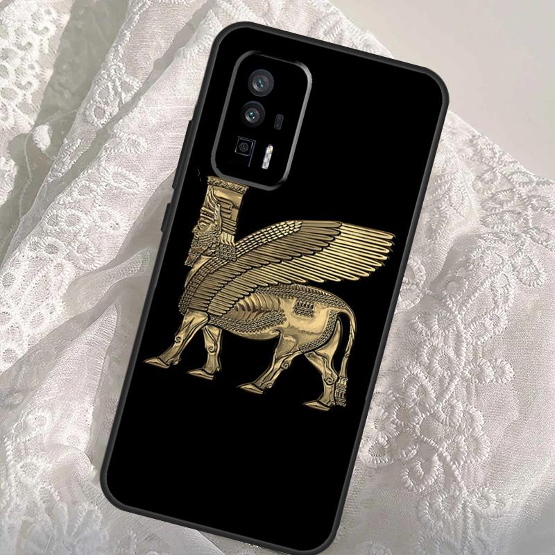 Lamassu Assyrian Winged Lion Case For Xiaomi 14T Pro 13T 12T 11T 13 14 Ultra POCO X6 F6 Pro M6 X3 X5 M5s F3 F5 Cover