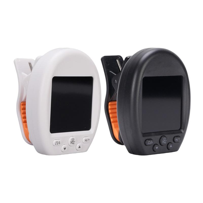 Meideal Клипса-тюнер для гитары с функцией метронома, портативный тюнер для гитары, вращающаяся клипса для хроматической гитары, бас-гитары, скрипки, укулеле