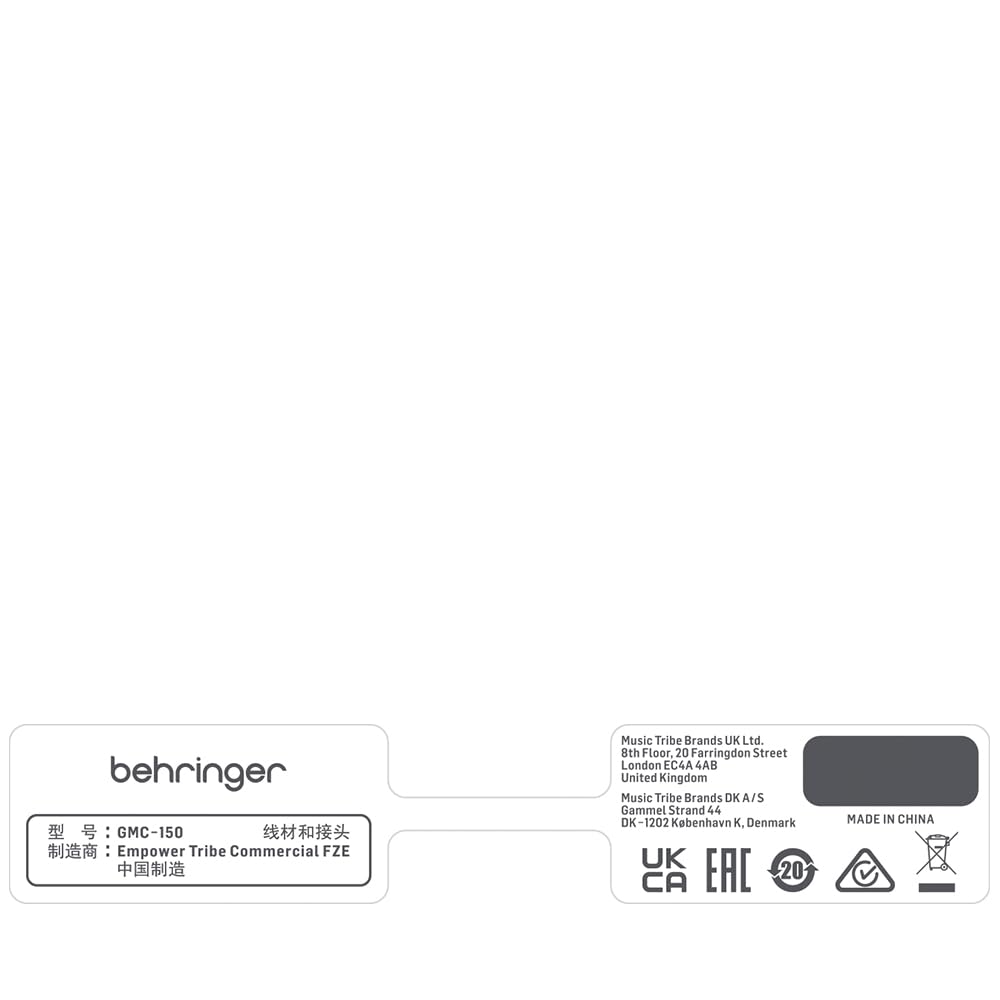 Behringer Микрофонный кабель черный/серебристый GMC-150