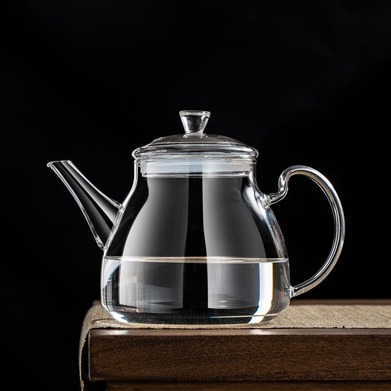 Стеклянный чайник для электрической гончарной печи 220 В, бытовая, высокотемпературная стойкость и взрывозащищенность, прозрачные отдельные кастрюли