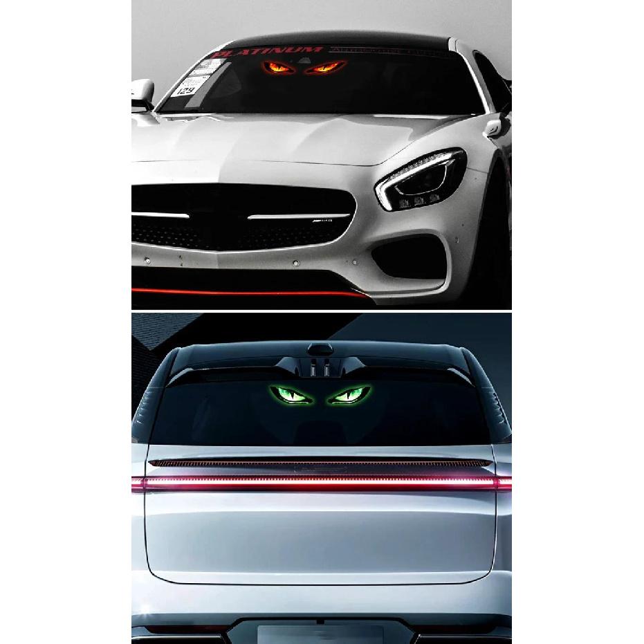 Солнечная Автомобильная Демонический Глаз Свет Крутой Мигающий Предупреждающий Свет Динамический Безопасность Автомобильные Сигнальные Огни Автомобильный Беспроводной Декоративный Свет Неоновые Огни 4