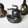 Resin Duck Statue Novelty Devil Duck Ornament Gothic Duck Sculpture Animal Figurine Duck Collectable Toys for Car Interior