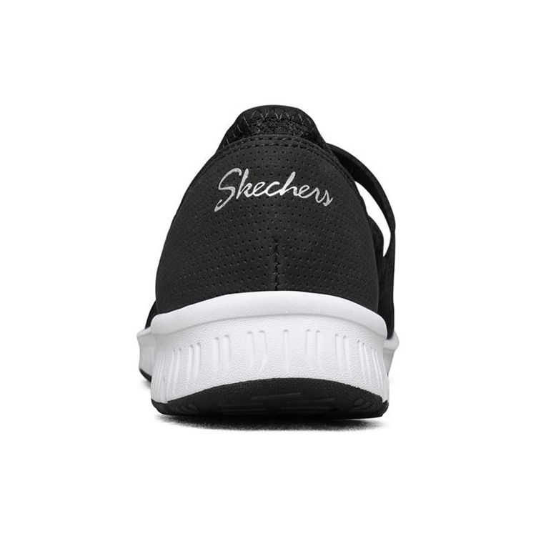 Skechers Be Cool Ткань Спортивные На шнурках Простые Низкие Повседневная обувь для образа жизни Женские кроссовки Черный Белый 100354-BKW