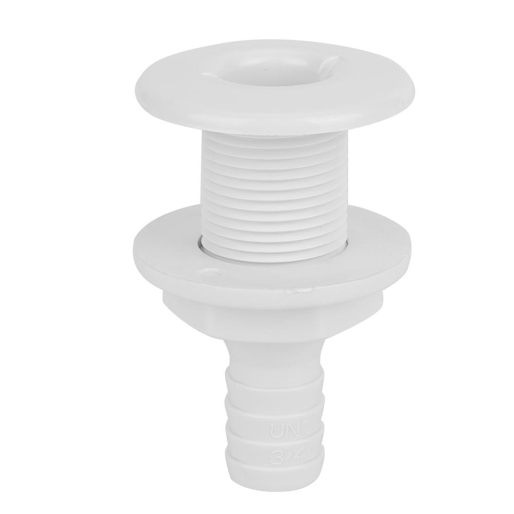 3 4in Plastic Marine Thru Hull Exhaust Fittings Boat Drain Outlet Plug White