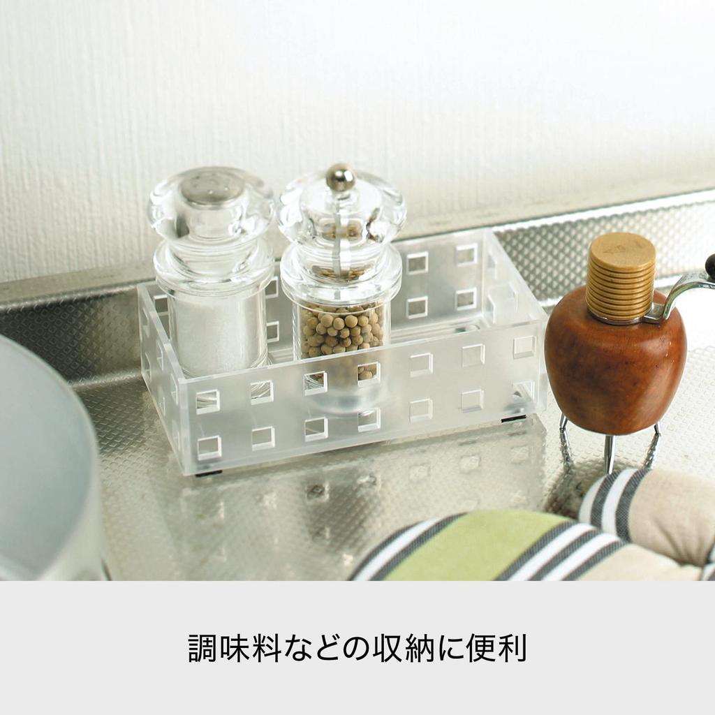 Like-it Storage BoxCase, Bricks Heading Board, Slim Medium, Set of 2 (for 9001 and 9011), Approx. W10.3 X H7.1 X T0.2cm, Clear, Made In Japan, 9127
