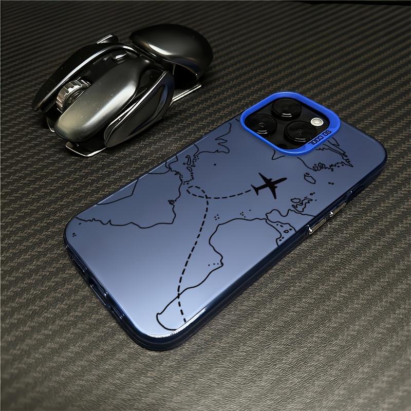 Travel-Inspired Airplane Route Design Case for iPhone 15 14 13 12 11 Pro Max XS X XR 7 8 15 Plus SE 2022 Shockproof Bumper Cover