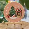 Snowman Tree Cross Stitch Set Santa Claus Xmas Embroidery Craft Set  Winter