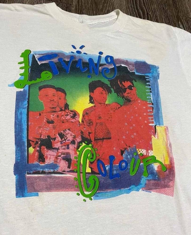 80S Style Living Colour Band Tour TShirt White Unisex S-2345XL ND1557