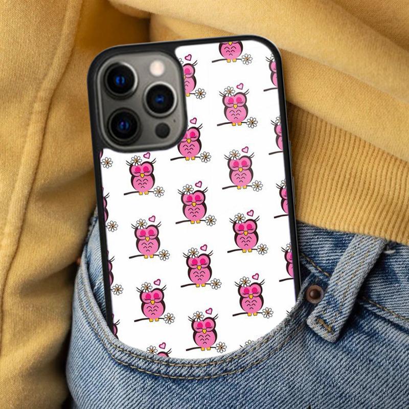 Cute Cartoon Owl Soft Phone Case for iPhone 17 Air 16e Pro max 15 Pro 13 14 Plus 11 12 MagSafe Magnetic Coque