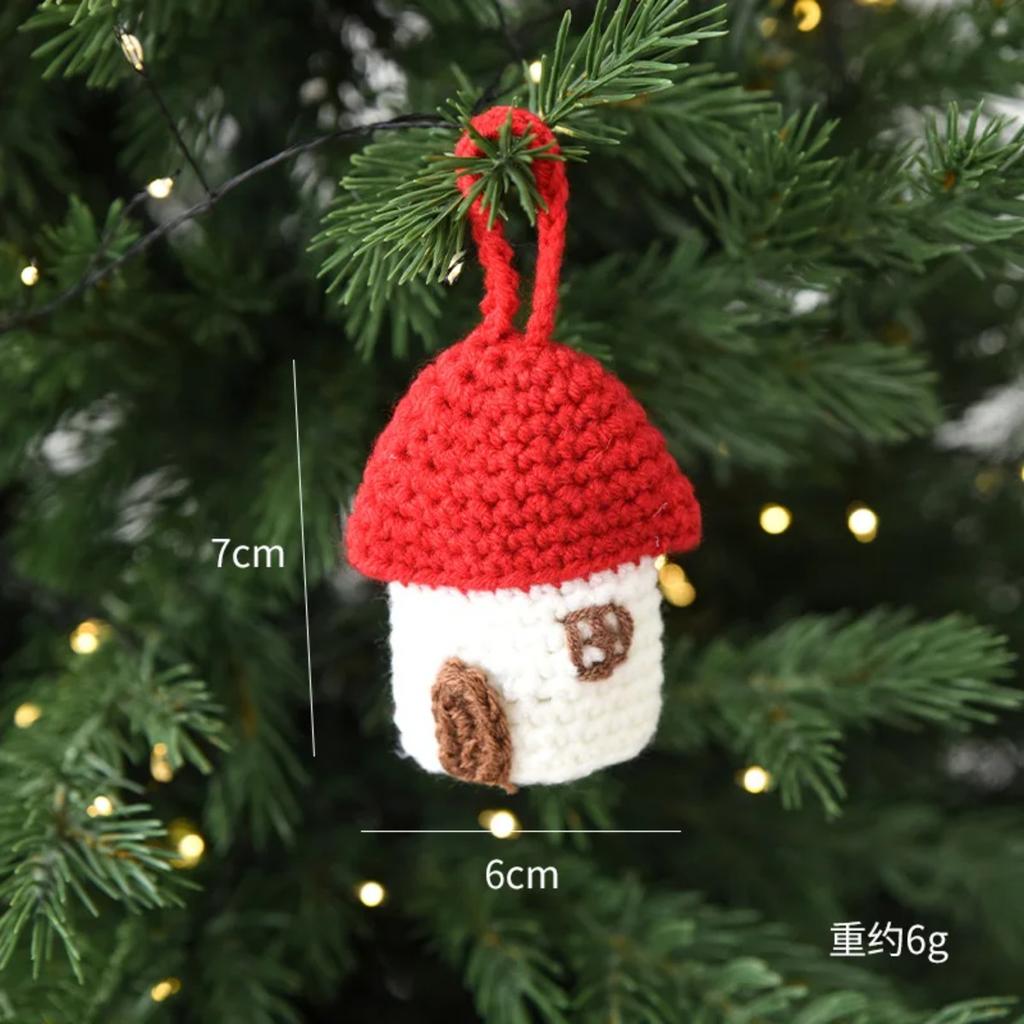DIY Hanging Decoration Handmade Crochet Yarn Pendant Mini Santa Claus Uses For Christmas Tree New Christmas Decorations