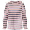 Children's Long-sleeved T-shirt with 2-color Stripes and 5 Sizes Available