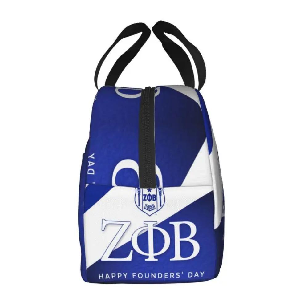 Custom Zeta Phi Beta Greek Letter 1920 Lunch Bag Women Cooler Warm Insulated Lunch Boxes for Adult Office