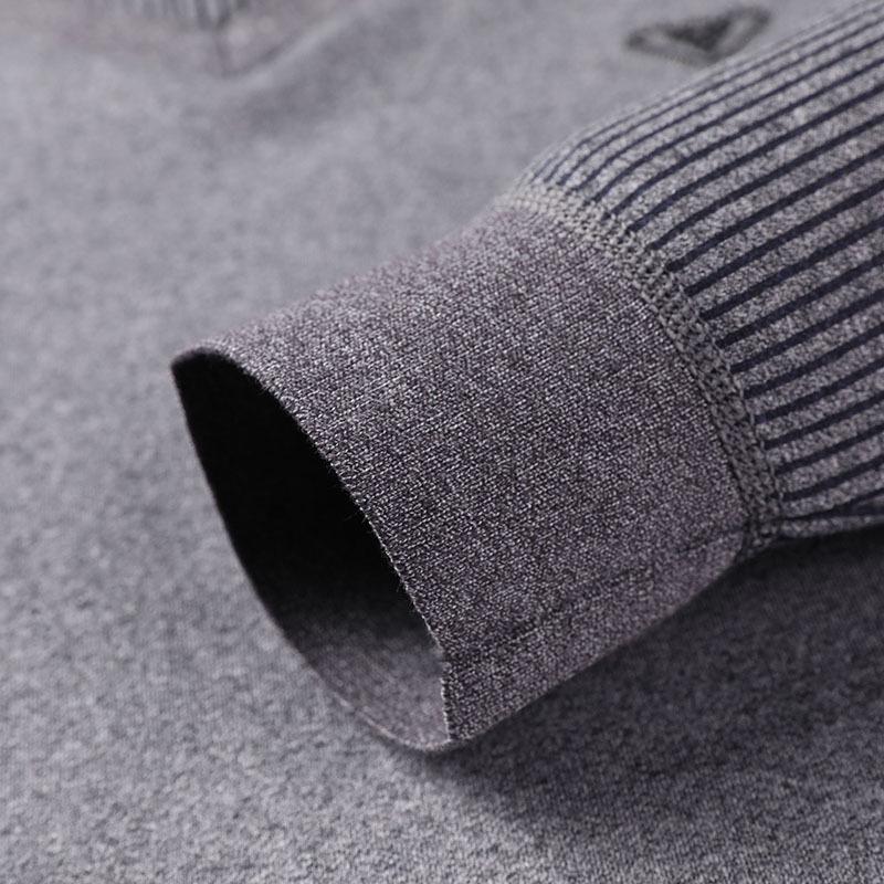 Мужская футболка с флисовой подкладкой, с эффектом двухслойности - Теплый, Повседневный и Удобный Зимний Базовый Слой