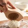 Traditional Chinese Pastry Tool Wooden Steamed Bun Maker Mold, Handmade Dough Pressing for Buns, Solid Wood Shaper Kitchen Gadget Asian Dumpling