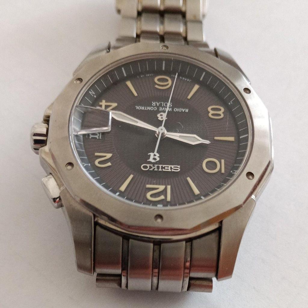 Б/у SEIKO Brightz 7B22 Радио-солнечные часы Титановые Рабочие