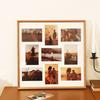 Wooden Multi-Photo Frame 9 Grid DIY Wall Hanging Or Desktop Display Couples Friends Memories Modern Minimalist Home Decor