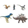 Mattel Jurassic World New Dominators Minifigure Limited Edition 4 Dinosaurs 1 Human Figure 5 Minifigures Total GWP71 Multi-Pack (Includes Allosaurus)