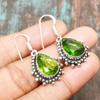Gorgeous Peridot Gemstone Handmade Solid 925 Sterling Silver Earring Jewelry
