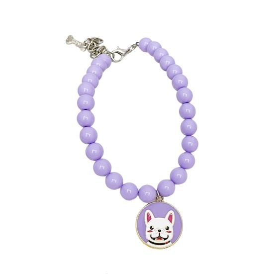 Ожерелье для домашних животных, ошейник из бисера, аксессуары для маленьких собак, невыцветающий искусственный жемчуг, регулируемые украшения для домашних животных