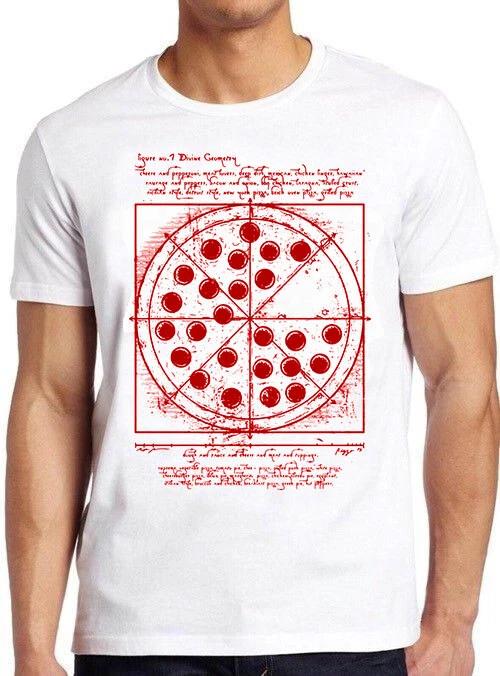 Vitruvian Pizza Leonardo da Vinci Spider Tom Movie Meme Gift Tee T Shirt M587