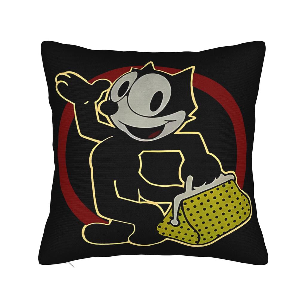 Felix The Cat Laughing Pillowcases Merchandise Soft Cushion Cover Decoration Pillow Case Cover Home Multi Size