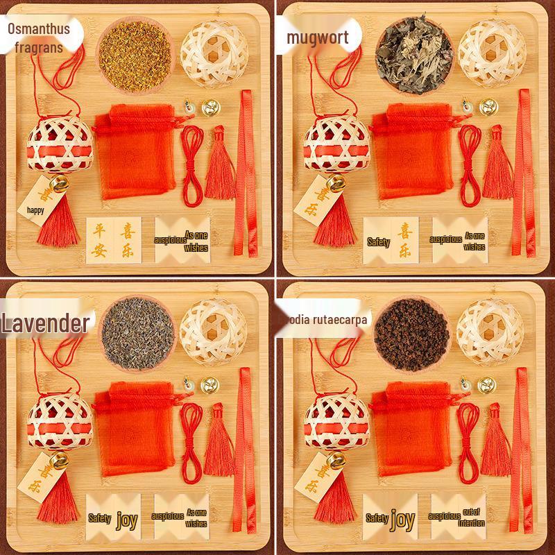 Handmade Bamboo Sachet Craft Kit - Bamboo Strips & Splints for Team Building, Children's Crafts, DIY Pendants & Decorations.