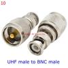 1Pcs Q9 BNC SMA To SL16 PL259 SO239 UHF Male Female Connector Tee Type 3Way Splitter Flange Coaxial Adapter Brass Fast Delivery