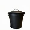 Ash Bucket with Lid Heavy-Duty Steel Large Capacity Container for