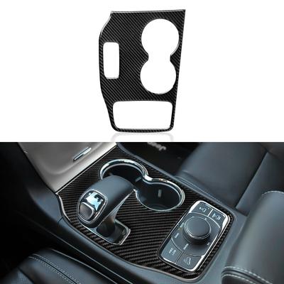 Углеродное волокно для Jeep Grand Cherokee 2014 2015, аксессуары, панель переключения передач автомобиля, центральная консоль, держатель чашки, накладка