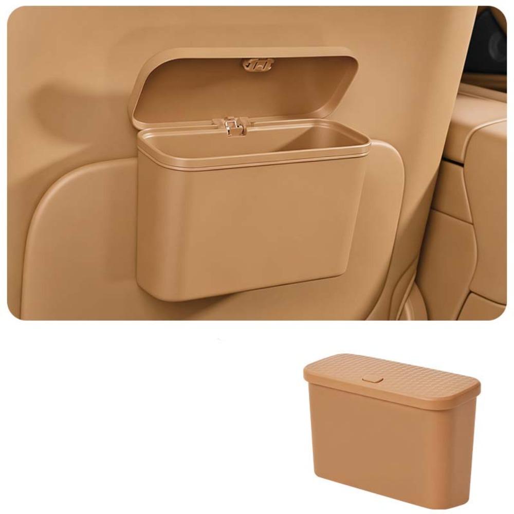 Multifunctional Car Storage Organizer Box Press Type with Lid Car Trash Can for Wet and Dry Use