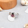 Natural Rare Watermelon Tourmaline Gemstone 925 Sterling Silver Ring Size 5 US Gift