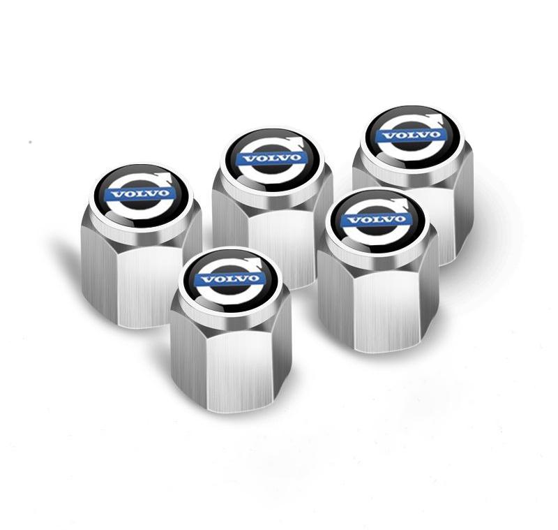 5Pcs Car Wheel Tire Valve Caps Metal Stem Cover For Volvo XC60 V50 V40 XC90 S60 S40 S80l V90 V60 EX90 S90 XC40 C40 S70 Accessory JP9