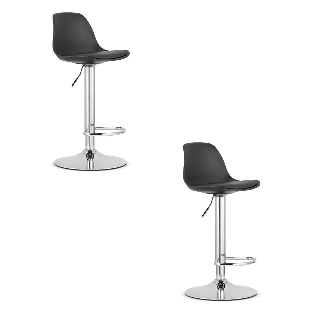 HOGA stool - black / chrome base x 2