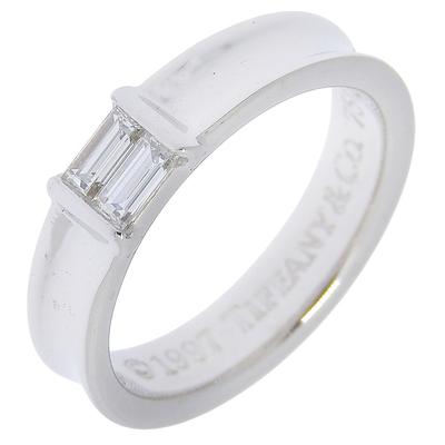 TIFFANY&Co. Кольцо для stacking 1997 K18 белое золото/бриллиант #5.4(Наш размер) 5,0 г Женские Б/У