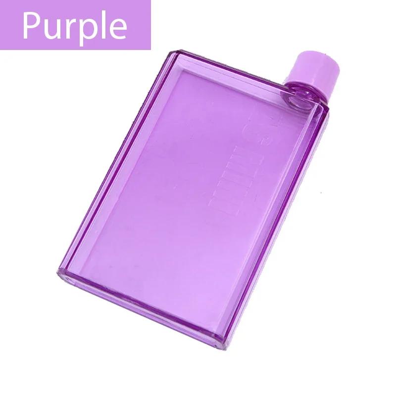 Creative Simple A6 Paper Cup Handy Portable Plastic Water Square Water Bottle Cup Leisure Sports Flat Kettle Wholesale Bottle