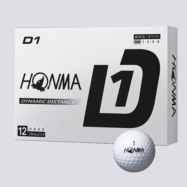 2 дюжины D1 HONMA белых гольф-мячей Honma Golf Honma Golf Белые мячи, 2024,